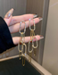 Fashion Gold Alloy Diamond Geometric Chain Drop Earrings