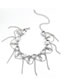 Fashion White Alloy Rhinestone Tassel Necklace
