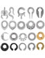 Fashion 12# Pattern-magnetic-steel Color Stainless Steel Shaped Scorpion Snake Lock Geometry Magnet Ear Extensions