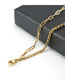 Fashion Gold Color Titanium Steel Geometric Double Link Bracelet