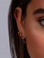 Fashion 18mm Steel Color Stainless Steel Gold Plated Hoop Earrings