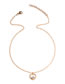 Fashion Gold Alloy Diamond Openwork Heart Necklace