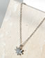 Fashion Main Color Alloy Diamond Maple Leaf Necklace