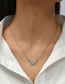 Fashion Silver Alloy Diamond Butterfly Necklace