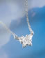 Fashion Silver Alloy Diamond Butterfly Necklace
