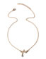 Fashion Gold Alloy Diamond Ecg Necklace