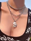 Fashion Silver Alloy Dragon Thick Chain Multilayer Necklace