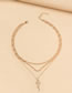 Fashion Gold Alloy Snake Chain Multilayer Necklace
