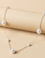 Fashion Gold Alloy Size Pearl Necklace