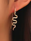 Fashion Gold Metal Snake Stud Earrings
