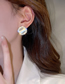 Fashion 9# Ear Buckle. Gold Geometric Diamond Opal Stud Earrings