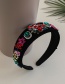 Fashion Color Fabric Alloy Diamond-studded Flower Headband