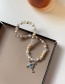 Fashion Color Mixing Pearl Cross Love Gemstone Necklace