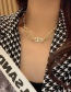 Fashion Golden Diamond Pig Nose Thick Chain Necklace