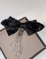 Fashion Velvet Bow Velvet Big Bow Hair Rope With Diamond Tassel