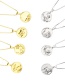 Fashion Platinum-plated Cow Round Glossy Gold-plated Zodiac Pendant Necklace