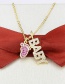 Fashion Gold-plated Color Zirconium Feet Gold-plated Cats Claw Pendant Necklace With Zircon Letters