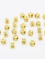 Fashion R Gold Geometry Pendant Accessory With Zircon Letters