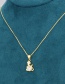 Fashion Taurus Gold-plated Copper Pendant Necklace With Zircon And Zodiac Signs