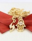 Fashion Gilded Diamond Palm Gold-plated Pisces Pendant Necklace