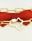 Fashion Gilded Red Turnbuckle Oil-plated Butterfly Pendant Necklace