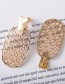 Fashion Golden Stitching Geometric Irregular Earrings