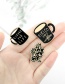 Fashion Letter Coffee Cup Alloy Paint Letter Brooch