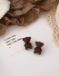 Fashion Red Bow Bear Three-dimensional Earrings