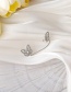 Fashion Silver Full Diamond Three-dimensional Butterfly Single Ear Bone Clip