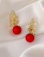 Fashion Golden Butterfly Frosted Pearl Crystal Earrings