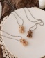 Fashion Beige (red Bow) Plush Bear Alloy Necklace