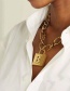 Fashion Necklace Thick Chain Letter Lock Pendant Necklace Bracelet