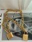 Fashion Necklace Thick Chain Letter Lock Pendant Necklace Bracelet