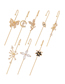 Fashion Golden Clover Pierced Diamond-studded Butterfly Geometry Surrounds The Auricle Real Gold Plated Ear Bone Clip