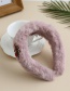 Fashion Light Pink Plush Alloy Diamond-studded Flower Pearl Headband