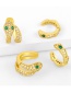 Fashion Golden A Snake-shaped Copper Inlaid Zircon Without Pierced Ear Bone Clip