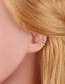 Fashion Golden B Snake-shaped Copper Inlaid Zircon Without Pierced Ear Bone Clip