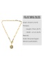 Fashion Moon Pendant Love Heart Diamond-set Copper Gilded Round Necklace