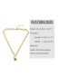 Fashion Golden A Lock Copper Gold Plated Thick Chain Pendant Necklace