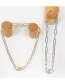 Fashion Golden Thick Chain Diamond Keychain Necklace