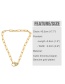 Fashion Golden Thick Chain Diamond Keychain Necklace