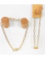 Fashion Golden B Micro-inlaid Zircon Thick Chain Keychain Necklace
