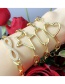 Fashion Oval Thick Chain Love Geometric Copper Gilded Bracelet