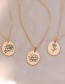 Fashion Golden July Stainless Steel Plant December Flower Pendant Necklace