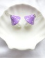 Fashion Purple Simulation Mushroom Three-dimensional Wave Point Earrings