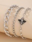 Fashion Silver 3-piece Thick Chain Bee Alloy Bracelet