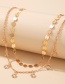 Fashion Golden Diamond Round Sequin Alloy Double Necklace