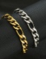 Fashion Bracelet Gold Stainless Steel Thick Chain Hollow Bracelet