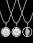 Fashion Rotating Smiley Necklace Rotating Smiley Face Double-sided Expression Stainless Steel Necklace