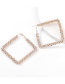 Fashion Silver Color Square Alloy Diamond Earrings